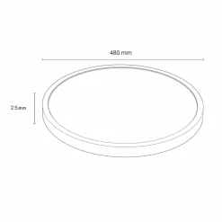 Sklep Kaja Uniwersalny plafon LED ⌀48cm LP-2505/1C-48 BK CALIFORNIA | Kaja