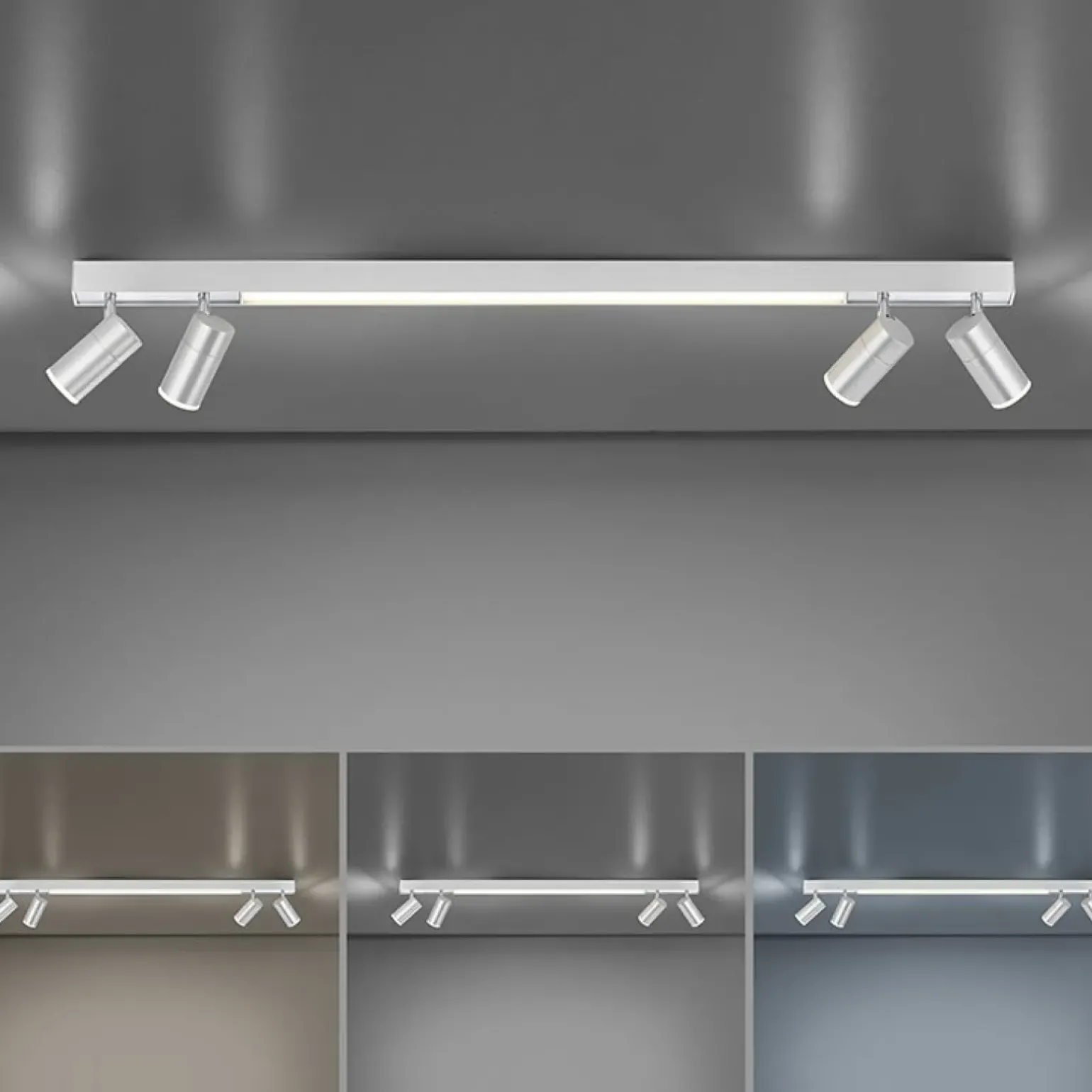 Cheap Świecąca listwa LED z reflektorami na pilot 6121-95 z serii PURE-LINES Żyrandole Nowoczesne