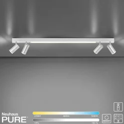 Cheap Świecąca listwa LED z reflektorami na pilot 6121-95 z serii PURE-LINES Żyrandole Nowoczesne