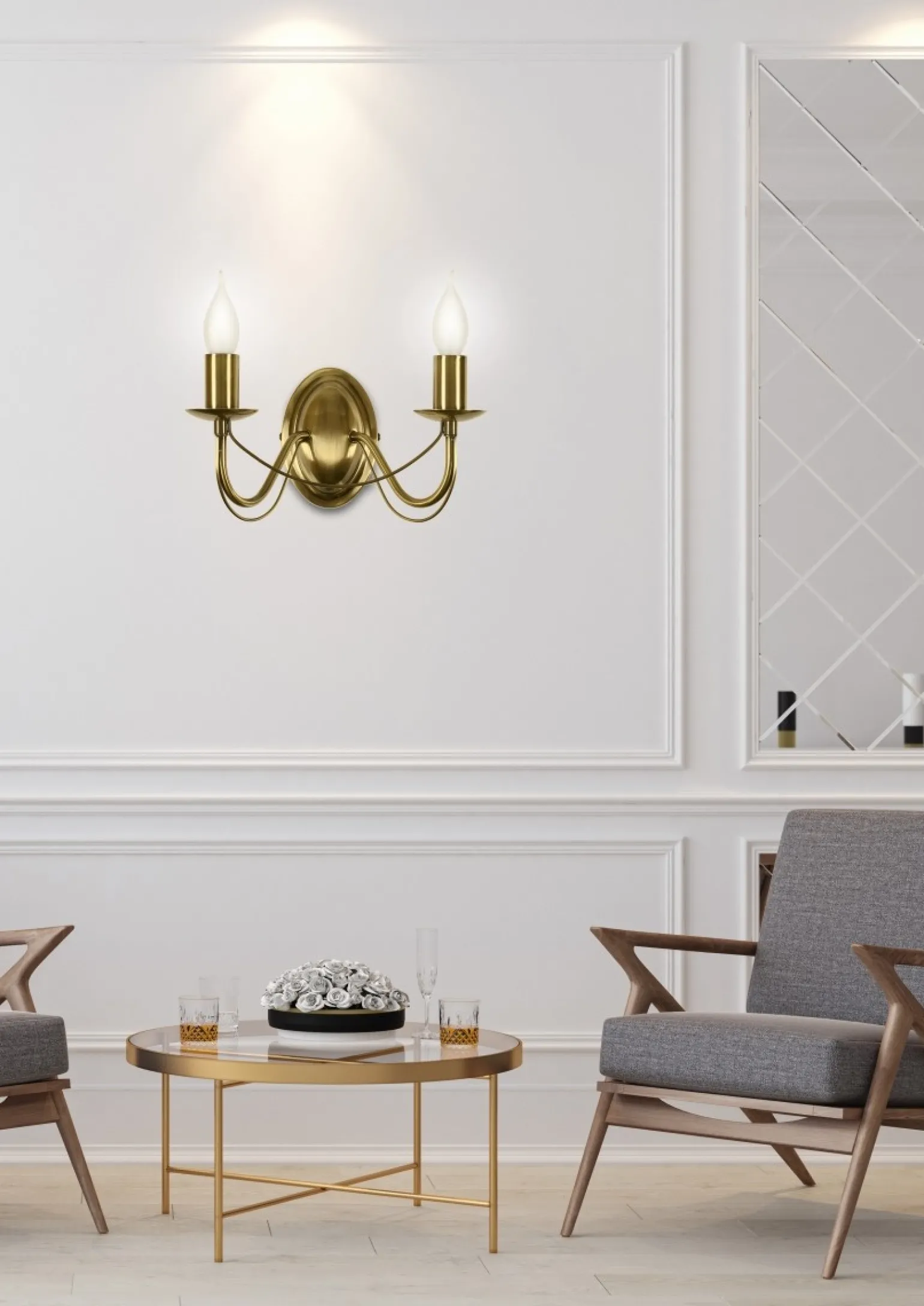 Sklep Kaja Świecznikowa lampa ścienna do salonu 22-69156 MUZA | Kaja Oświetlenie