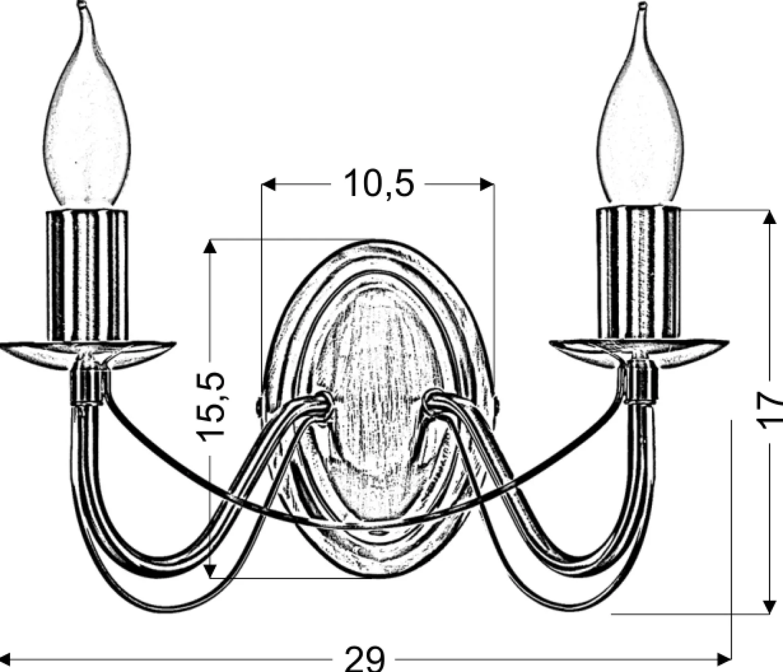 Sklep Kaja Świecznikowa lampa ścienna do salonu 22-69156 MUZA | Kaja Oświetlenie