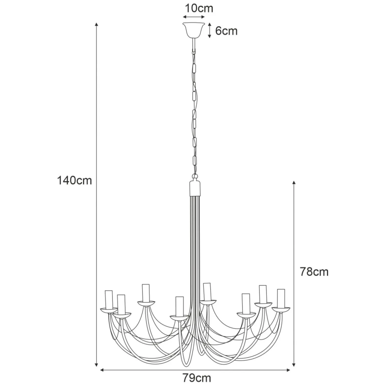 Sklep Kaja Świecznikowa lampa wisząca do salonu K-3521 PERSEO | Kaja Oświetlenie