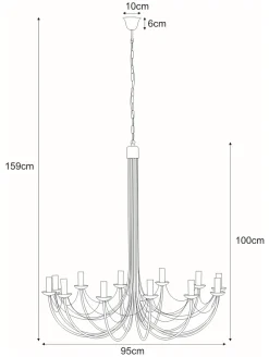 Sklep Kaja Świecznikowy, industrialny żyrandol K-3522 PERSEO | Kaja Oświetlenie