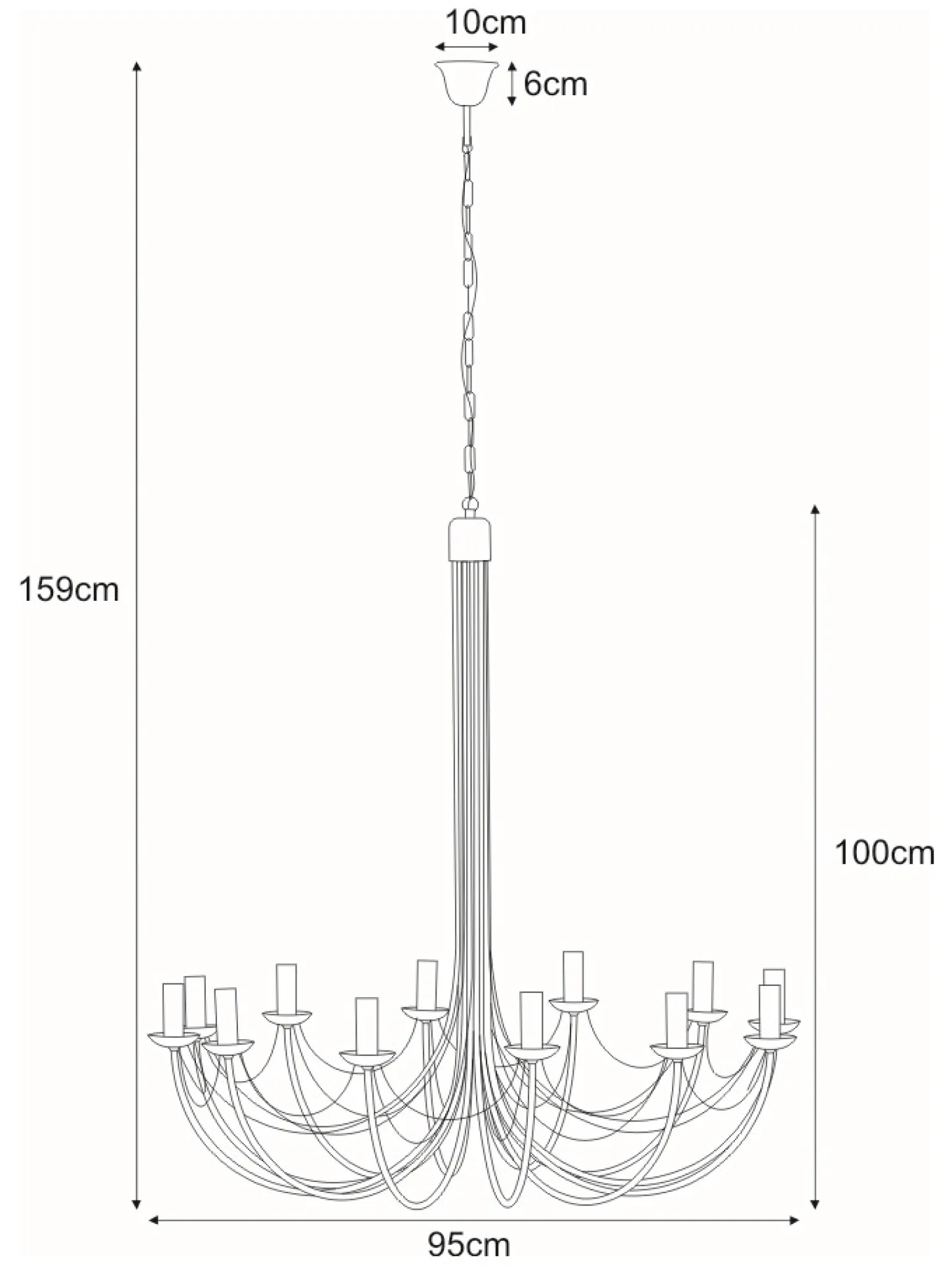 Sklep Kaja Świecznikowy, industrialny żyrandol K-3522 PERSEO | Kaja Oświetlenie