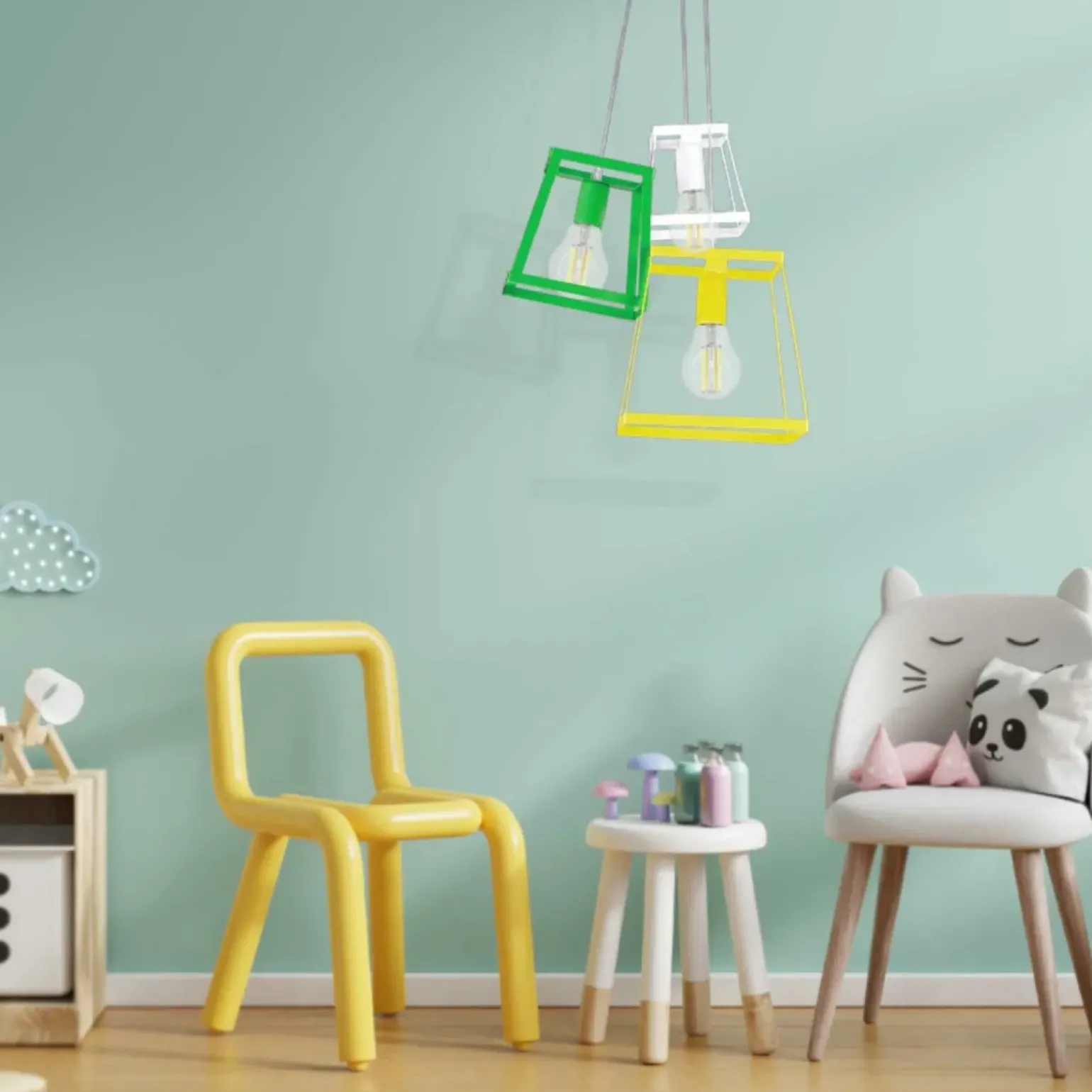 Cheap Wielokolorowa, nowoczesna lampa dziecięca K-4133 TEDY | Kaja Żyrandole Nowoczesne