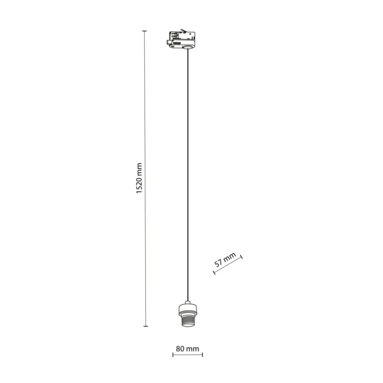 Sklep Kaja Wisząca oprawka E27, do szyny trójfazowej TK 6776 TRACER 3 | Kaja