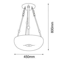 Sklep Kaja Wisząca plafoniera w stylu pałacowym ANT 8176 BUTTON | Kaja