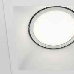 Sklep Kaja Wklęsłe, białe, kwadratowe oczko podtynkowe DL029-2-01W z serii DOT