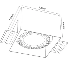Sklep Kaja Wpustowa oprawa do kuchni 12x12cm GU10/ES111 ANT 3268 z serii CAGE