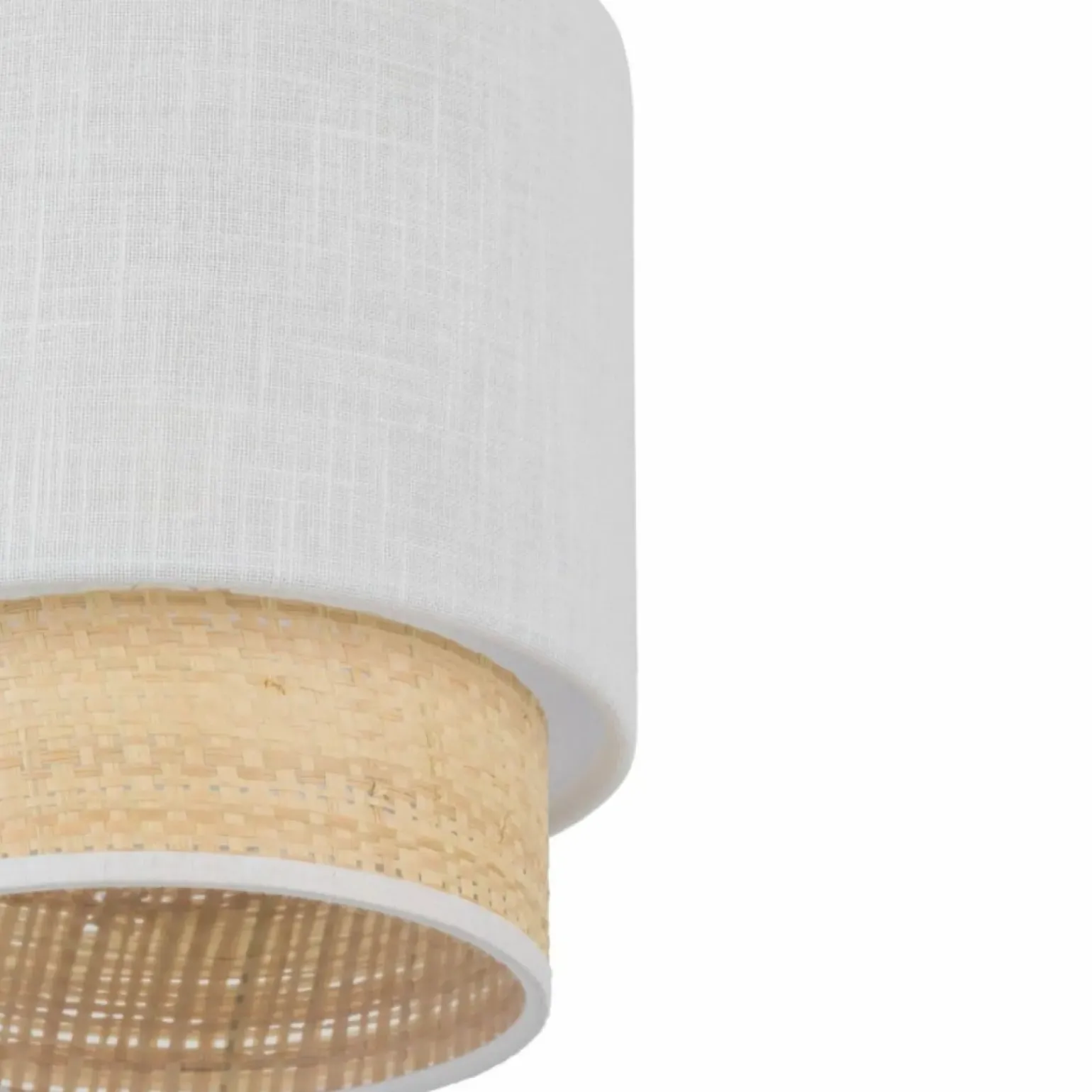 Clearance Wąska, abażurowa lampa wisząca do jadalni TK 5652 BOHO NEW WHITE Żyrandole Nowoczesne