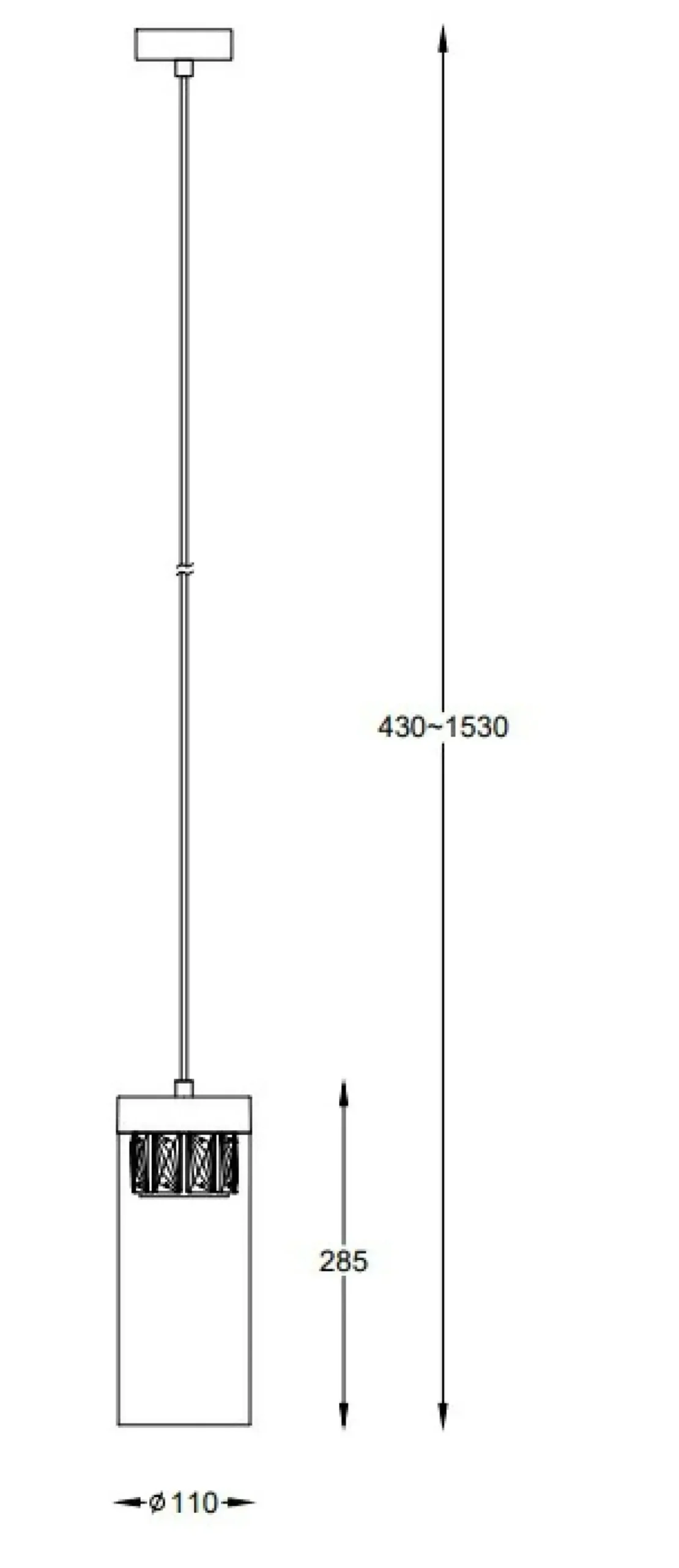 New Wąska lampa wisząca do kuchni P0389-01D-0FD2 GEM| Kaja Oświetlenie Żyrandole Nowoczesne