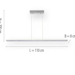 Hot Wąska listwa wisząca, świecąca w wielu kierunkach 2532-95 Żyrandole Nowoczesne
