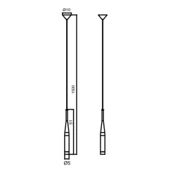 Best Sale Wąska, punktowa lampa wisząca MD1998-1GL CONTE| Kaja Oświetlenie Żyrandole Nowoczesne