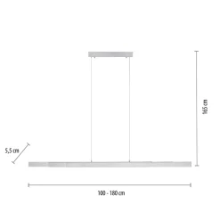 Shop Wąska, wisząca lampa sufitowa LED 11660-95 z serii LUZI | Kaja Żyrandole Nowoczesne