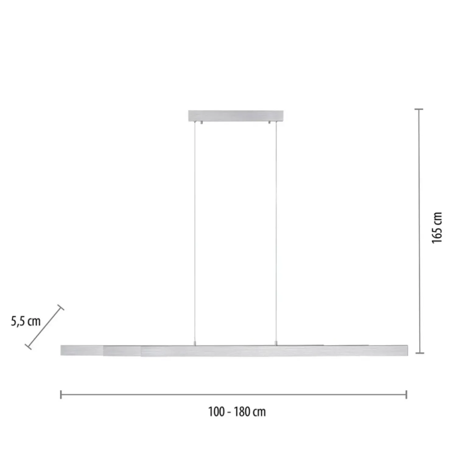 Shop Wąska, wisząca lampa sufitowa LED 11660-95 z serii LUZI | Kaja Żyrandole Nowoczesne