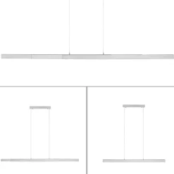 Shop Wąska, wisząca lampa sufitowa LED 11660-95 z serii LUZI | Kaja Żyrandole Nowoczesne