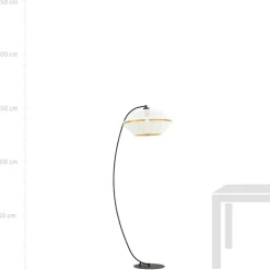 Sklep Kaja Wygięta, ozdobna lampa stojąca z białym abażurem 1184/LP z serii MALIA