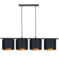 Sklep Kaja Wyjątkowa, czarno-złota lampa wisząca nad stół K-4327 | Kaja