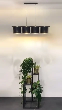 Sklep Kaja Wyjątkowa, czarno-złota lampa wisząca nad stół K-4327 | Kaja