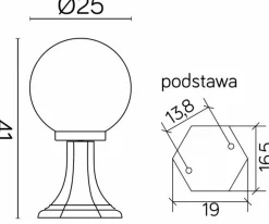 Sklep Kaja Wyjątkowa lampa ogrodowa K 4011/1/K 250 z serii KULE CLASSIC | Kaja Oświetlenie