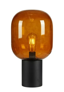 Sklep Kaja Wyjątkowa lampa stołowa z brązowym kloszem 108294 | Kaja Oświetlenie