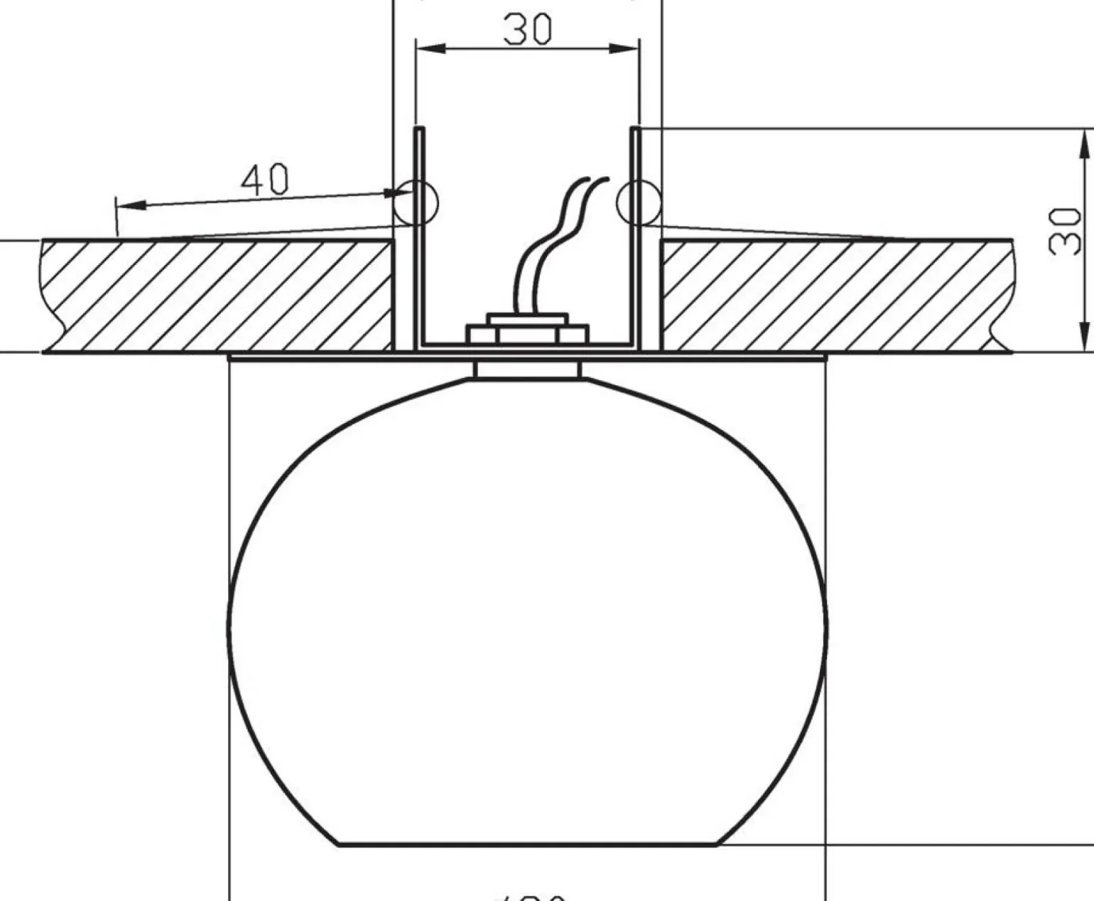 Sklep Kaja Wyjątkowa lampa sufitowa, oprawa podtynkowa 2293915 | Kaja Oświetlenie