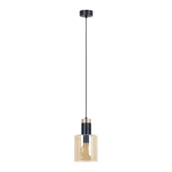 Store Wyjątkowa lampa wisząca z bursztynowym kloszem K-5255 z serii ALTO Żyrandole Nowoczesne