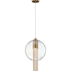 Outlet Wyjątkowa lampa wisząca z kloszem P095PL-01BZ1 z serii FLUSSO | Kaja Żyrandole Nowoczesne