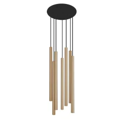 Sale Wyjątkowa lampa wisząca ze złotymi tubami 8921 | Kaja Oświetlenie Żyrandole Nowoczesne