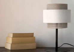 Sklep Kaja Wyjątkowa lampka stołowa z dwuczęściowym abażurem K-5276 z serii CEZAR