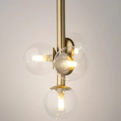 Cheap Wyjątkowa, złota lampa sufitowa z kloszami SIG 40853 z serii PERLA LUX Żyrandole Nowoczesne