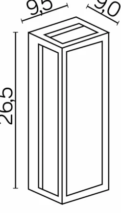 Sklep Kaja Wyjątkowy kinkiet elewacyjny, na żarówkę E27 M1976 z serii PORTO | Kaja Oświetle