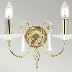 Sklep Kaja Wyjątkowy kinkiet na dwie żarówki AG2-POL-BRASS z serii AEGEAN