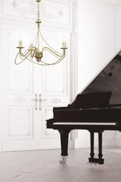 Sklep Kaja Wyjątkowy żyrandol w kolorze złota z małymi gwintami 170/3 serii TO