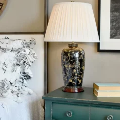 Sklep Kaja Wymyślna lampa stołowa z abażurem BLACKBIRDS-TL z serii BLACK BIRDS