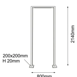 Sklep Kaja Wysoka lampa nad wejście do ogrodu 214cm ANT 9929 TAKETA | Kaja
