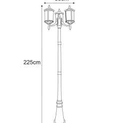 Sklep Kaja Wysoka lampa ogrodowa do oświetlenia alejek K-8218 z serii CHICAGO