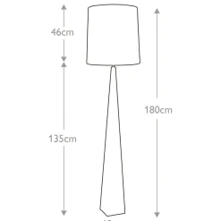 Sklep Kaja Wysoka lampa podłogowa, ciemnoszara ASCENT-FL-BLK z serii ASCENT