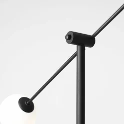 Sklep Kaja Wysoka lampa podłogowa czarna z kloszami 1081A1 OHIO | Kaja