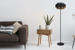 Sklep Kaja Wysoka lampa podłogowa do salonu, z abażurem K-5285 z serii AMOS