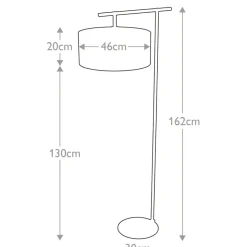 Sklep Kaja Wysoka lampa podłogowa z abażurem BALANCE-FL-BKPN z serii BALANCE