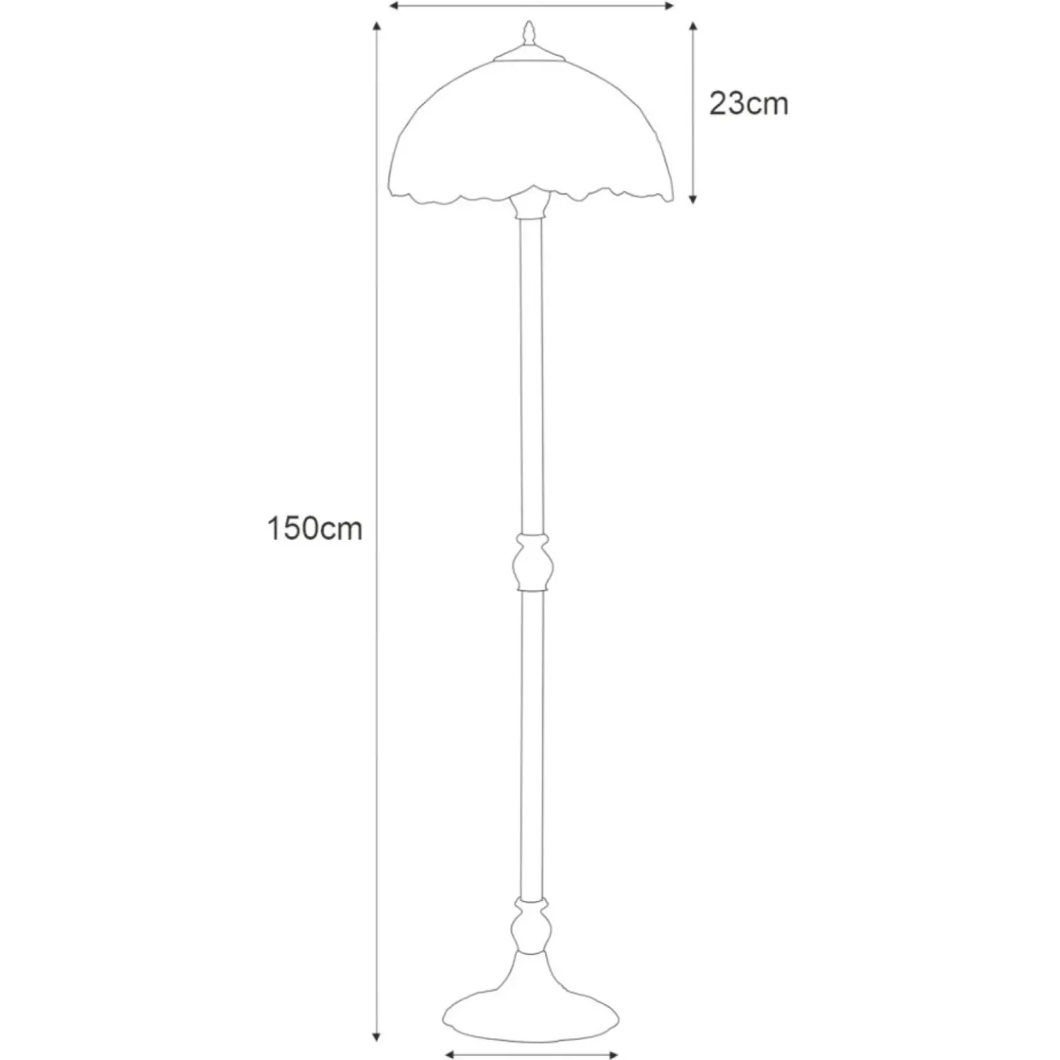 Sklep Kaja Wysoka lampa podłogowa z okazałym kloszem K-F16814 z serii SUNFLOWER