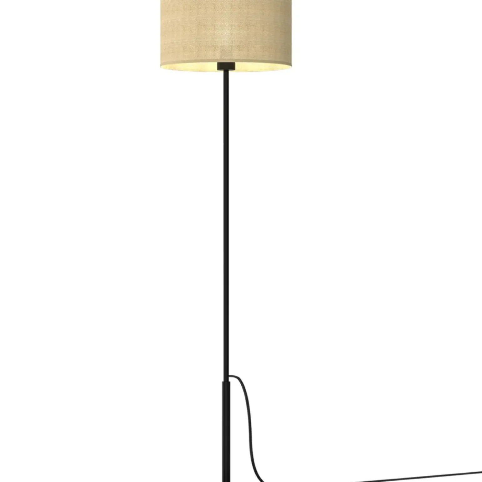 Sklep Kaja Wysoka lampa podłogowa z plecionym abażurem LX 5219 JUTE | Kaja