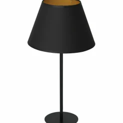 Sklep Kaja Wysoka lampka z czarno-złotym abażurem LX 3503 ARDEN | Kaja