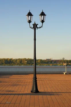 Sklep Kaja Wysoka zewnętrzna lampa stojąca K-7006A2/2 czarna LOZANA | Kaja