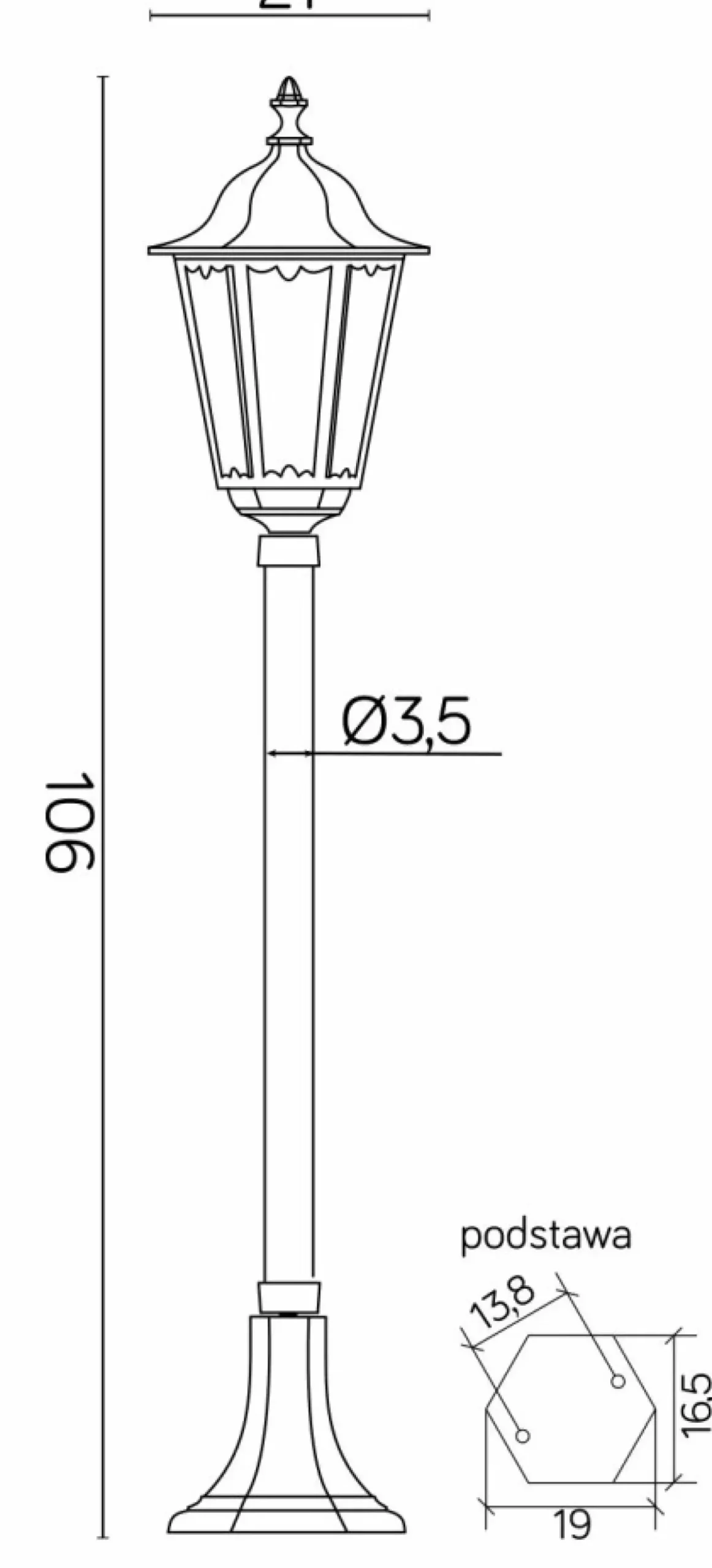 Sklep Kaja Wyszukana lampa ogrodowa, styl klasyczny K 5002/2/M z serii RETRO MIDI | Kaja Oś