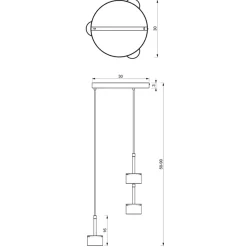 Best Wyszukana lampa wisząca, trzy źródła światła MLP7768 z serii ARENA | Kaja Oświet Żyrandole Nowoczesne