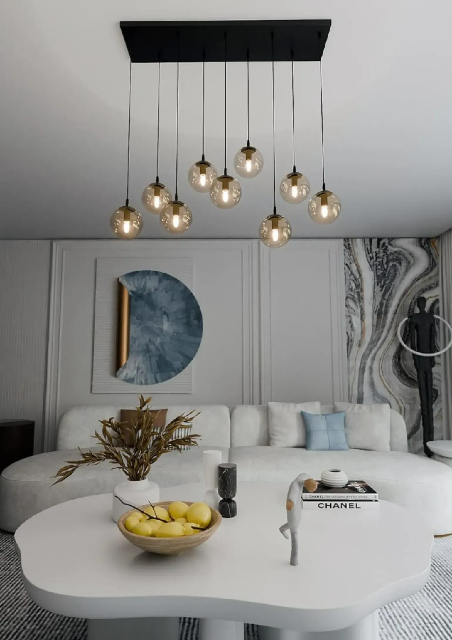 Shop Wyszukana lampa wisząca z regulacją wysokości 713/9 | Kaja Oświetlenie Żyrandole Nowoczesne