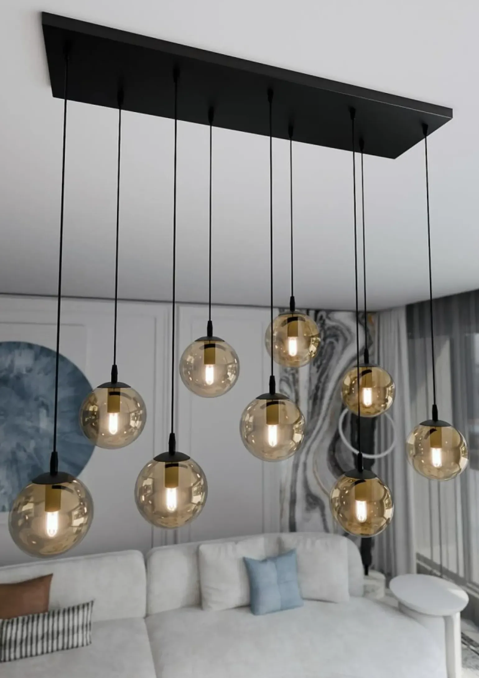 Shop Wyszukana lampa wisząca z regulacją wysokości 713/9 | Kaja Oświetlenie Żyrandole Nowoczesne