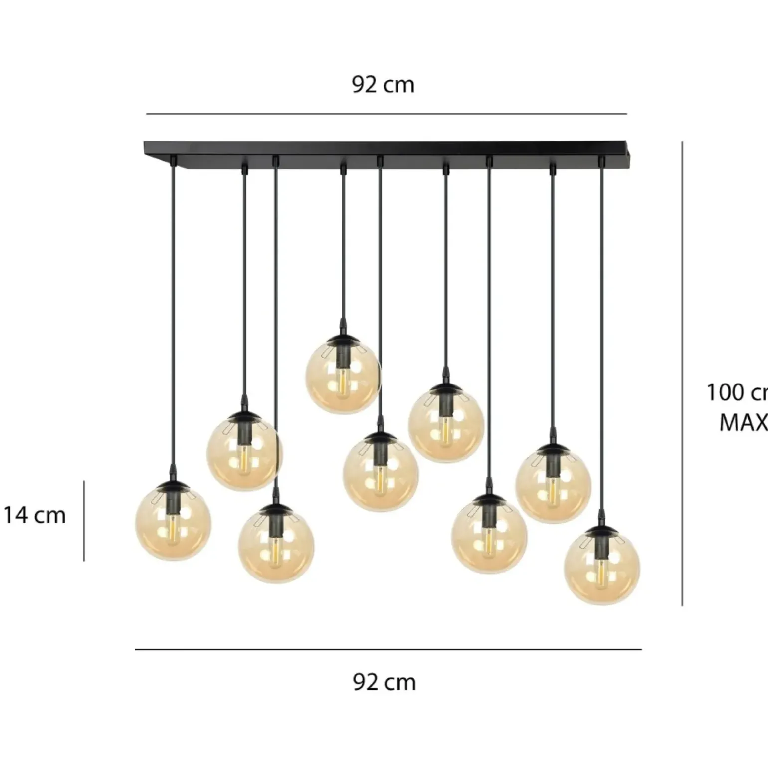 Shop Wyszukana lampa wisząca z regulacją wysokości 713/9 | Kaja Oświetlenie Żyrandole Nowoczesne